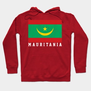 Mauritania / Vintage Look African Pride Flag Design Hoodie
